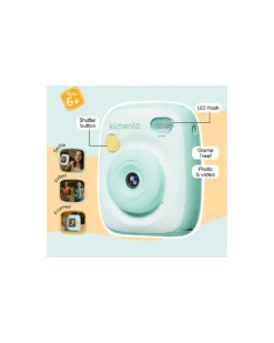 Fotocamera Istantanea Digitale Kiimento - Menta - Stampa Ink-Free - Dai 8 Anni