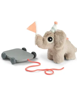 Gioco da Tirare 2-in-1 Elphee - Sabbia - Usalo con il Vagone o Come Peluche! - 12m+