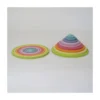 Gioco in Legno Anelli e Cerchi Concentrici - Pastello - 20 pezzi
