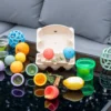 Gioco Uova Sensoriali - Arcobaleno - 6 Pezzi - Silicone Alimentare