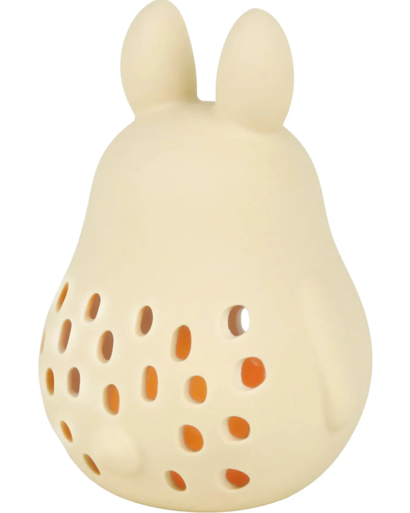 2 in 1 Sonaglio e Massaggiagengive in Silicone - Coniglietto - 10 x 13,5 x 8,5 cm