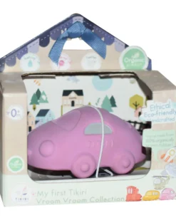 3-in-1 Sonaglio - Massaggiagengive - Gioco da Bagno - Macchina - Vroom Vroom Friends - Confezione Regalo - 100% Caucciù Naturale