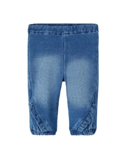 Jeans Loose Fit - Medium Blue Denim - Vita Elasticizzata