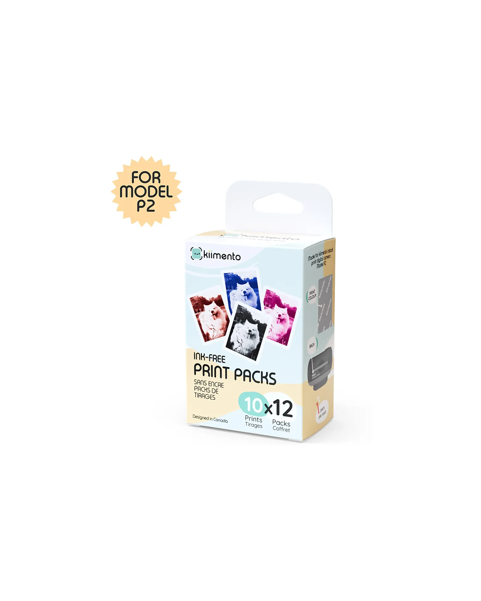 Kiimento Carta Fotografica Ink-Free per Fotocamera Model P2 - 120 Fogli - Value Pack
