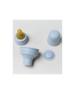 Kit Biberon - Baby Blue - Include: Tappo/Tettarella (flusso lento)/Blocco Latte/Tappo a Vite e Imbuto Pieghevole