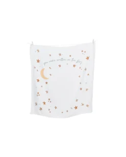Kit Primo Anno Written in the Stars - Copertina Swaddle in Mussola di Cotone + 14 Cards - Per I Bebè più Social