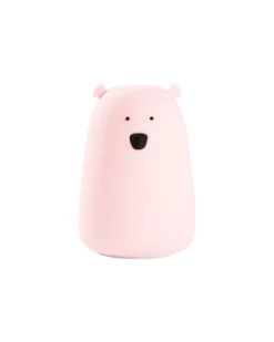 Lampada da Notte Orsetto - Rosa - Morbido Silicone - 16x10.7 cm
