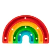 Lampada LED con Regolatore di Luminosità - Mini Arcobaleno - 20x12 cm - Fatto a Mano in Legno di Pino