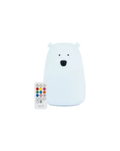 Luce da Notte Orsetto in Morbido Silicone - Azzurro Chiaro - Con Telecomando