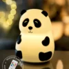 Luce da Notte Panda in Morbido Silicone - Bianco e Nero - Con Telecomando