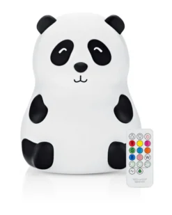 Luce da Notte Panda in Morbido Silicone - Bianco e Nero - Con Telecomando