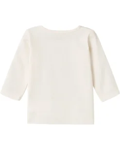 Maglia a Maniche Lunghe con Stampa Unicorno - Crema - Cotone Biologico