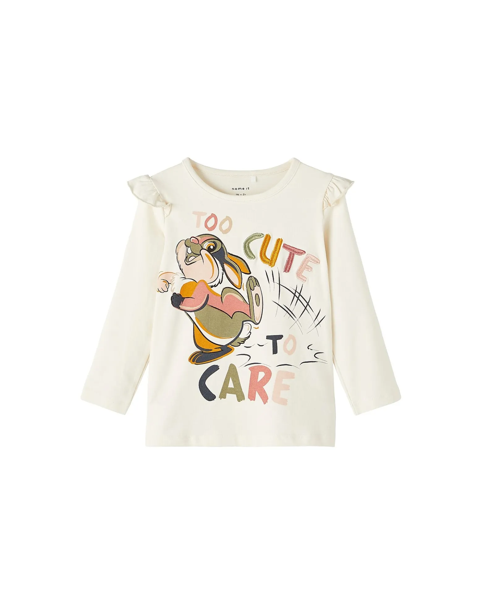 Maglia Maniche Lunghe - Jet Stream - con Volant e Stampa Frontale - Cotone