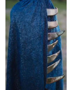 Mantello Drago della Notte con Cappuccio - Blu Elettrico