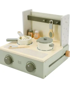 Mini Cucina Pieghevole in Legno - Verde - Legno di Faggio Certificato FSC