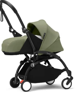 Passeggino Duo YOYO3 Oliva - Telaio Nero - Seduta 6+ e Kit Neonati 0+