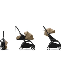 Passeggino Duo YOYO3 Toffee - Telaio Nero - Seduta 6+ e Kit Neonati 0+