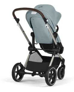 Passeggino EOS Lux 2-in-1 con Attacchi Intercambiabili: da Navicella a Seduta - Tortora Sky Blue - dalla Nascita ai 4 Anni!