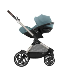 Passeggino EOS Lux 2-in-1 con Attacchi Intercambiabili: da Navicella a Seduta - Tortora Stormy Blue - dalla Nascita ai 4 Anni!