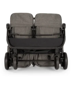 Passeggino Gemellare Trvl Dubl - Caviar - Compatto, Leggero e Doppio