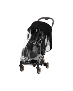 Passeggino 2 in 1 Coya con Navicella - Sepia Black - Tela io Rosegold - dalla Nascita ai 4 anni