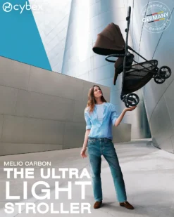 Passeggino Melio Carbon - Nero Magico - Super Leggero con Telaio in Carbonio