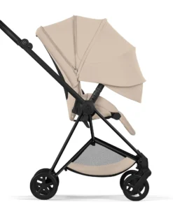 Passeggino Mios Duo Comfort - Telaio Matt Black + Seduta e Navicella Richiudibile Cozy Beige