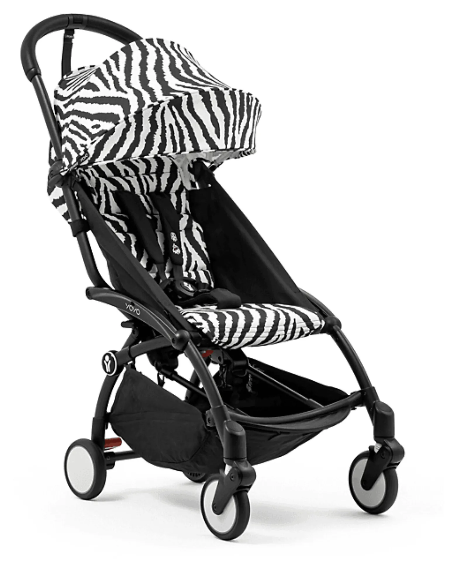 Passeggino YOYO3 Telaio Nero e Seduta Zebra - Dai 6 Mesi