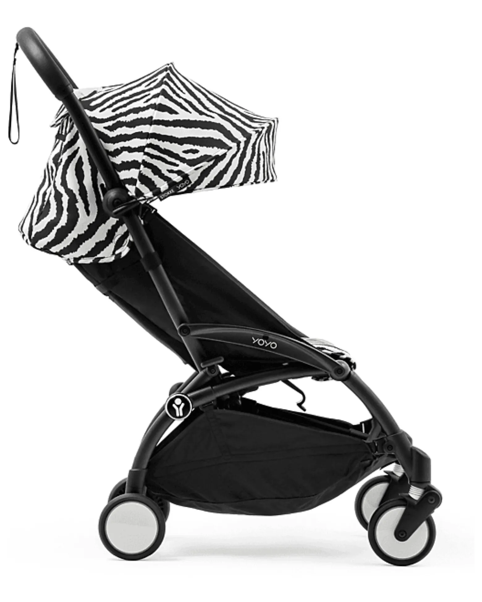 Passeggino YOYO3 Telaio Nero e Seduta Zebra - Dai 6 Mesi