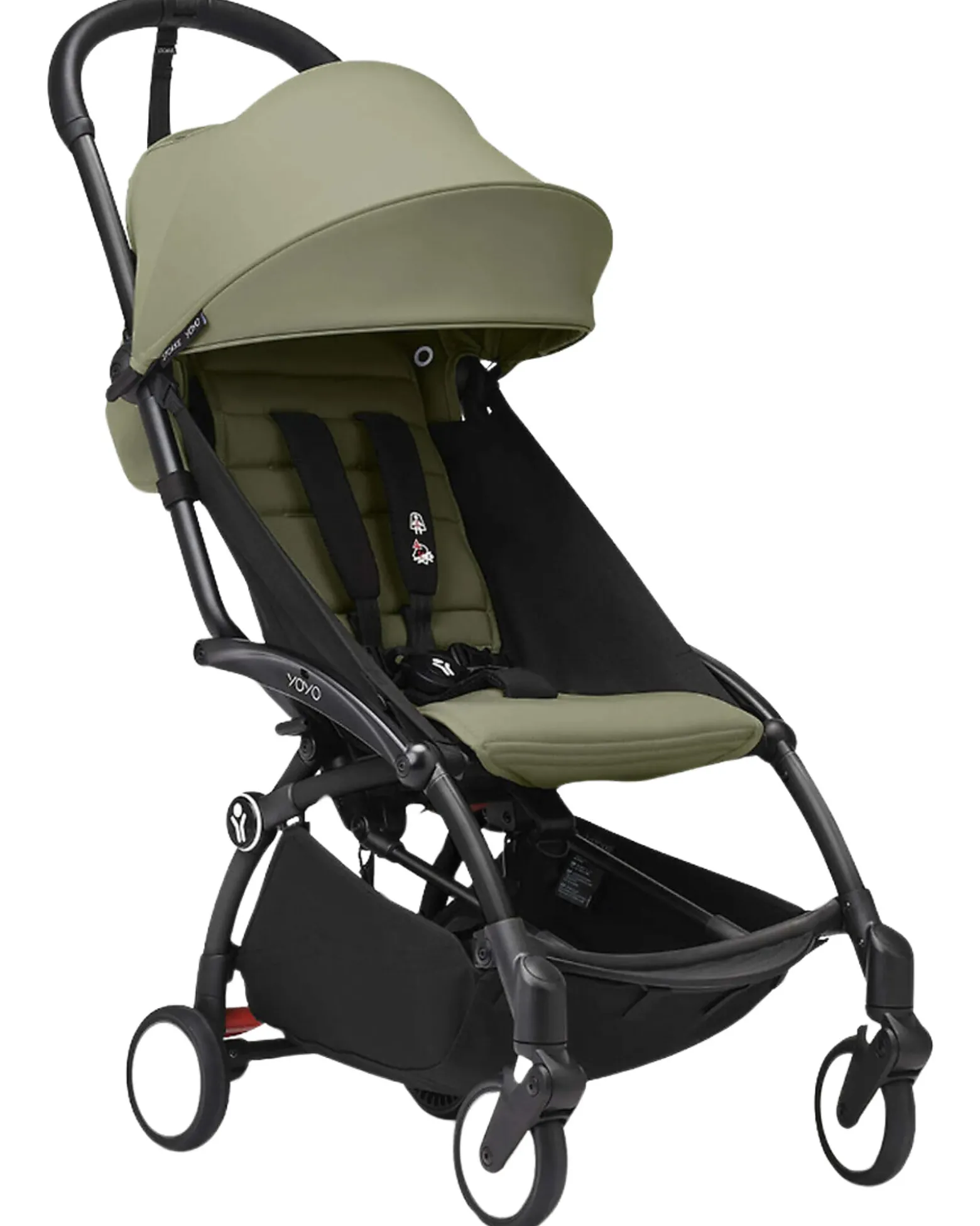 Passeggino YOYO3 Telaio Nero e Seduta Olive - Dai 6 Mesi