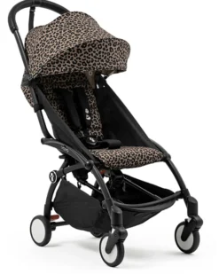 Passeggino YOYO3 Telaio Nero e Seduta Leopard - Dai 6 Mesi