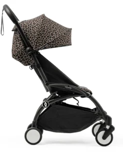 Passeggino YOYO3 Telaio Nero e Seduta Leopard - Dai 6 Mesi