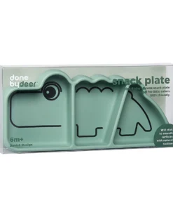 Piatto a Scomparti Anti-Scivolo Stick&Stay Croco, Verde