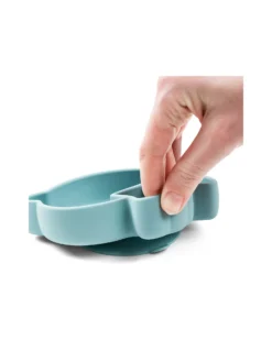 Piatto a Scomparti - Silicone Alimentare - Stick&Stay - Birdee - Blu