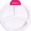 Piatto Riscaldante Anti-Scivolo Platö - Bianco e Rosa - Con 3 Scomparti