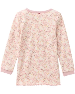 Pigiama Lungo a Fiori - Rosa - Cotone GOTS