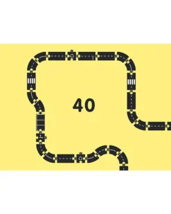 Pista flessibile per Macchinine Waytoplay, 40 pezzi - Si adatta a tutte le superfici!