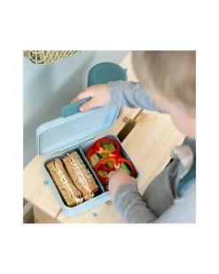 Portapranzo con Divisorio - Tiny Farm - Blu - Perfetto per Piccole Manine!