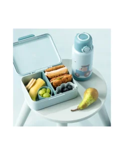 Portapranzo con Divisorio - Tiny Farm - Blu - Perfetto per Piccole Manine!