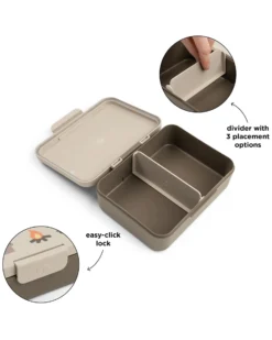 Portapranzo con Divisorio - Tiny Trails - Sabbia - 17,5 x 13 x 6,5 cm - 100% PP Alimentare