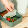Portapranzo con Divisorio - Tiny Trails - Verde - 17,5 x 13 x 6,5 cm - 100% PP Alimentare
