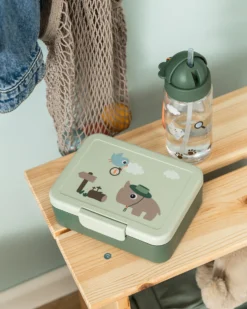 Portapranzo con Divisorio - Tiny Trails - Verde - 17,5 x 13 x 6,5 cm - 100% PP Alimentare