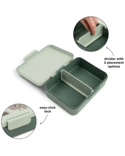 Portapranzo con Divisorio - Tiny Trails - Verde - 17,5 x 13 x 6,5 cm - 100% PP Alimentare