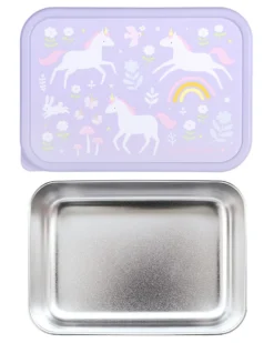 Porta Pranzo in Acciaio - Unicorni - 17.5 x 6 x 12.5 cm
