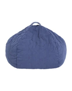 Pouf Trapuntato Landscape - Cobalt - Diametro 65 x 35 cm
