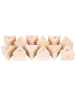 Prismi Sonori - 12 Pezzi - in Legno - 5 x 6 cm - 18m+