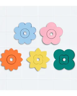 Puzzle da Bagno dei Fiori - Stile Retrò Divertente ed Eco-friendly