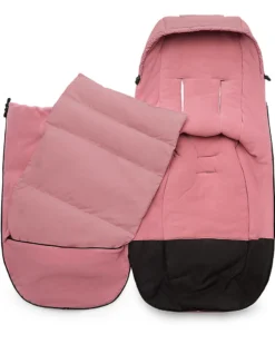 Sacco a Pelo Invernale Hi-Tech Universale per Passeggino Bugaboo - Evening Pink - con Piumino Extra Interno!