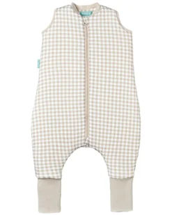 Sacco Nanna con Piedini e Calzini Incorporati - Vichy Beige - TOG 2.5 - 1 anno (70-80 cm)