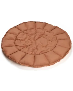 Sacco Portagiochi Bloom - Tappeto Gioco Imbottito e Baby Nest 2 in 1 in 100% Cotone Bio - Tawny Brown